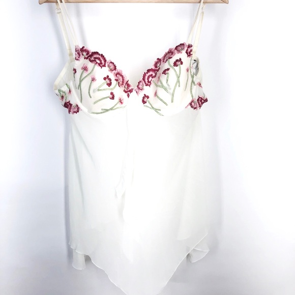 delicates Other - Delicates cream embroidered sheer baby doll